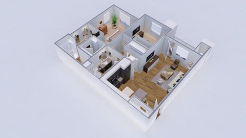 Floor plan for 2 beds, 2 baths, 1112 sqft